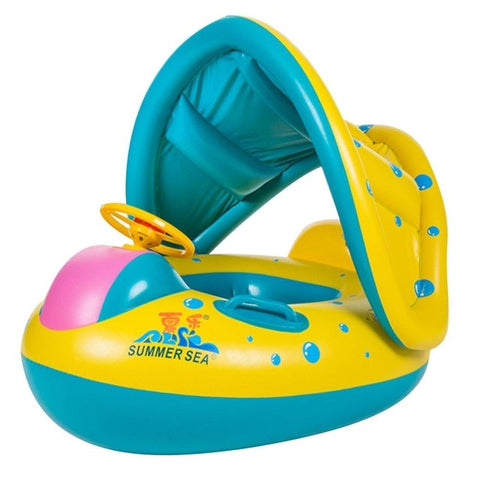 Baby Inflatable Swimming Ring Kids Summer Swimming Pool Swan Swim Float Water Fun Pool Toys Swim Ring Seat Boat Sport for 3-6Y
