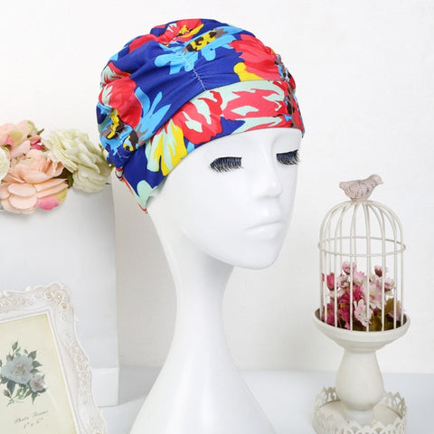 2019 Sexy Swimming Cap Womens Long Hair Swim Hat  Outdoor activities Solid Cap  Bathing  Drape Stretch Sports Seaside Fold Girls