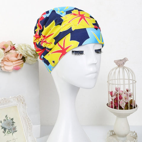 2019 Sexy Swimming Cap Womens Long Hair Swim Hat  Outdoor activities Solid Cap  Bathing  Drape Stretch Sports Seaside Fold Girls