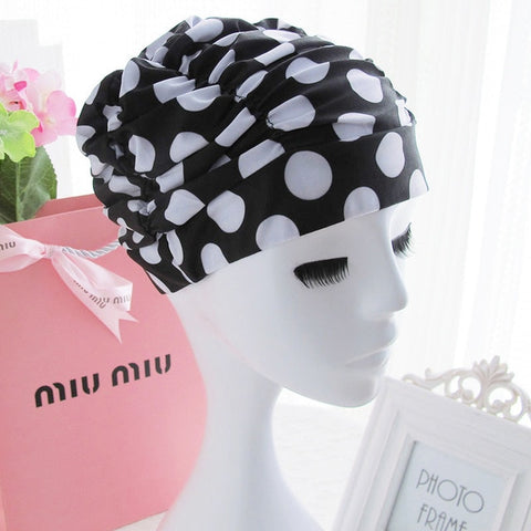 2019 Sexy Swimming Cap Womens Long Hair Swim Hat  Outdoor activities Solid Cap  Bathing  Drape Stretch Sports Seaside Fold Girls