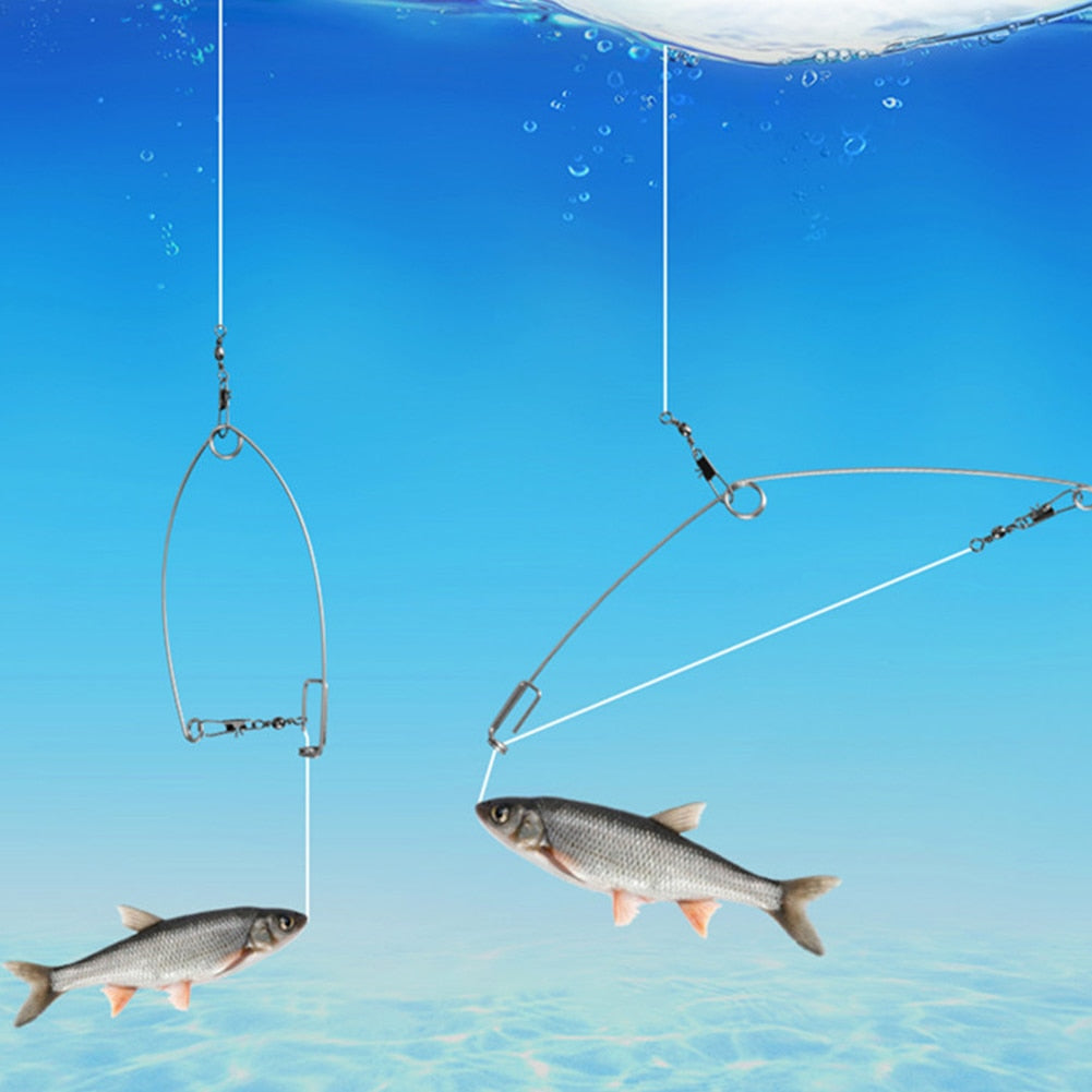 Automatic Full Speed Fishing Hook for Lazy Person Stainless Steel Parts Spring Artifact Universal Catapult Fishing Accessories#3