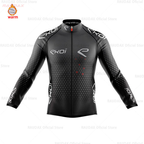 Cycling Jersey 2020 Pro Team Ekoi Winter Fleece Cycling Clothing MTB Cycling Bib Pants Set Ropa Ciclismo Triathlon Cycling Kit
