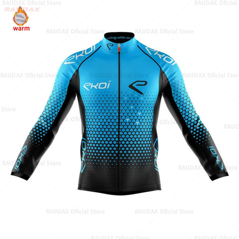 Cycling Jersey 2020 Pro Team Ekoi Winter Fleece Cycling Clothing MTB Cycling Bib Pants Set Ropa Ciclismo Triathlon Cycling Kit