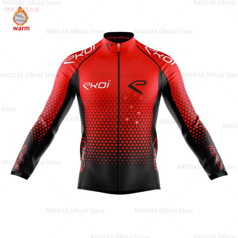 Cycling Jersey 2020 Pro Team Ekoi Winter Fleece Cycling Clothing MTB Cycling Bib Pants Set Ropa Ciclismo Triathlon Cycling Kit