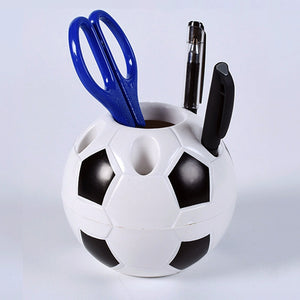 Soccer Ball Shaped Toothbrush Pen Pencil Holder Football Shape Makeup Brush Rack Holders Team Sports Gifts Desk Home Decoration