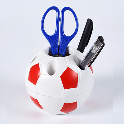 Soccer Ball Shaped Toothbrush Pen Pencil Holder Football Shape Makeup Brush Rack Holders Team Sports Gifts Desk Home Decoration