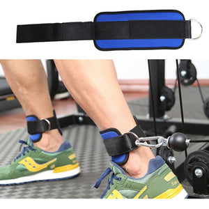 2018 Fitness D-ring Ankle Strap Buckle Body Building Resistance Band Gym Thigh Leg Ankle Cuffs Power Weight Lifting Fitness Rope