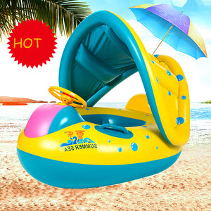 Baby Inflatable Swimming Ring Kids Summer Swimming Pool Swan Swim Float Water Fun Pool Toys Swim Ring Seat Boat Sport for 3-6Y