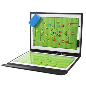 Portable Trainning Assisitant Equipments Football Soccer Tactical Board 2.5 Fold Leather Useful Teaching Board                #8