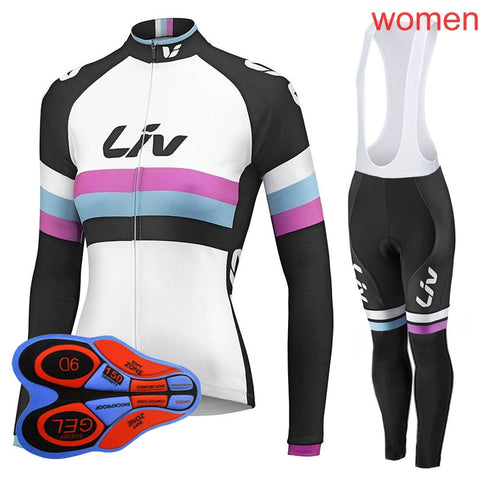 Ropa Ciclismo Mujer Cycling Jersey Set 2019 Women's Mountain Bike Clothing long sleeve Breathable Mtb Bicycle sportswear Y032602