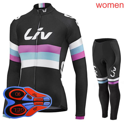 Ropa Ciclismo Mujer Cycling Jersey Set 2019 Women's Mountain Bike Clothing long sleeve Breathable Mtb Bicycle sportswear Y032602