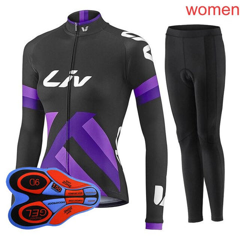 Ropa Ciclismo Mujer Cycling Jersey Set 2019 Women's Mountain Bike Clothing long sleeve Breathable Mtb Bicycle sportswear Y032602