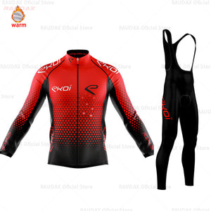 Cycling Jersey 2020 Pro Team Ekoi Winter Fleece Cycling Clothing MTB Cycling Bib Pants Set Ropa Ciclismo Triathlon Cycling Kit