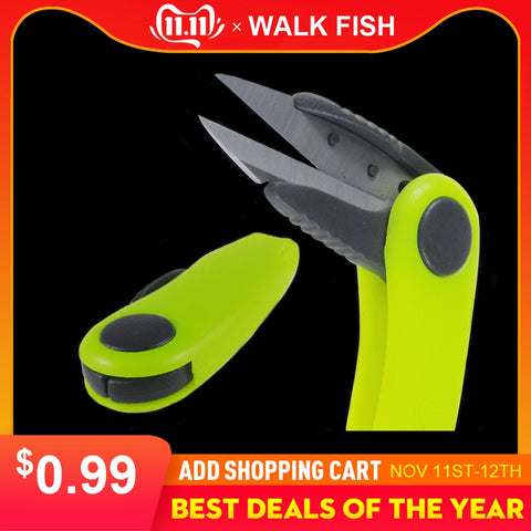 WALK FISH Shrimp-Shaped Stainless Steel Fish Use Scissors Accessories Folding Fishing Line Cut Clipper Fishing Scissor Tackle