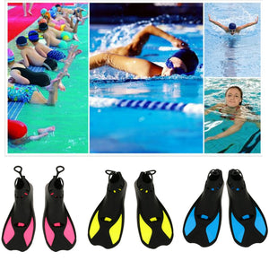 Universal Full Foot Short Fins Scuba Diving Swim Training Flippers XXS/XS/S/M/L/XL Kid Adult Swimming Fins Snorkeling Water Fin