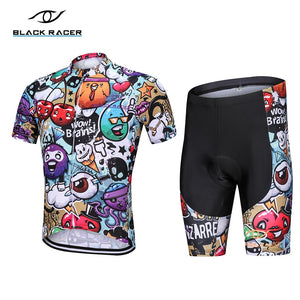 BLACK RACER Short Sleeve Cycling Jersey Summer Bike Clothing uniform Breathable Bicycle Clothe Mallot Ciclismo Hombre mtb Jersey