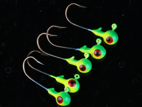 HENGJIA 5pcs 3.5g round lead head barbed single hooks bass hard metal jigs fishing tackles lures