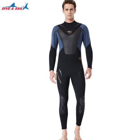 Full-body Men 3mm Neoprene Wetsuit Surfing Swimming Diving Suit Triathlon Wet Suit for Cold Water Scuba Snorkeling Spearfishing