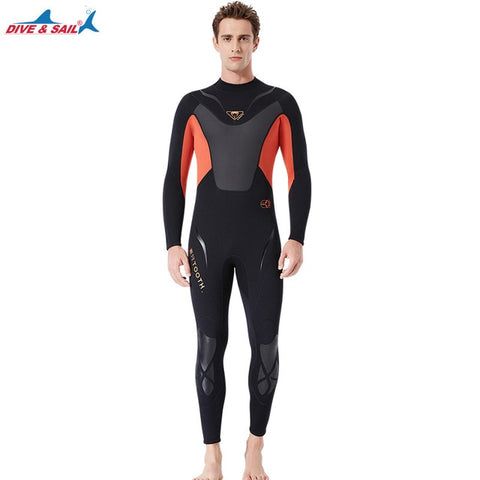 Full-body Men 3mm Neoprene Wetsuit Surfing Swimming Diving Suit Triathlon Wet Suit for Cold Water Scuba Snorkeling Spearfishing