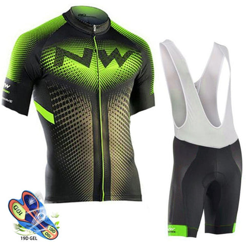 NW 2019 Summer Cycling Jersey Set Breathable Team Racing Sport Bicycle Jersey Mens Cycling Clothing Short Bike Jersey Northwave