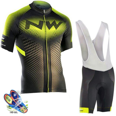 NW 2019 Summer Cycling Jersey Set Breathable Team Racing Sport Bicycle Jersey Mens Cycling Clothing Short Bike Jersey Northwave