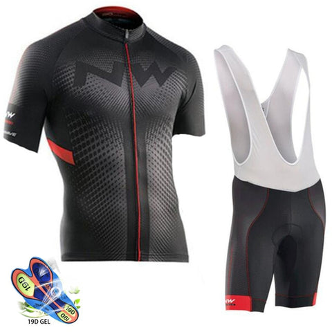 NW 2019 Summer Cycling Jersey Set Breathable Team Racing Sport Bicycle Jersey Mens Cycling Clothing Short Bike Jersey Northwave