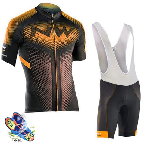 NW 2019 Summer Cycling Jersey Set Breathable Team Racing Sport Bicycle Jersey Mens Cycling Clothing Short Bike Jersey Northwave