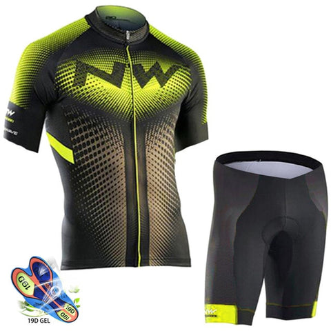 NW 2019 Summer Cycling Jersey Set Breathable Team Racing Sport Bicycle Jersey Mens Cycling Clothing Short Bike Jersey Northwave