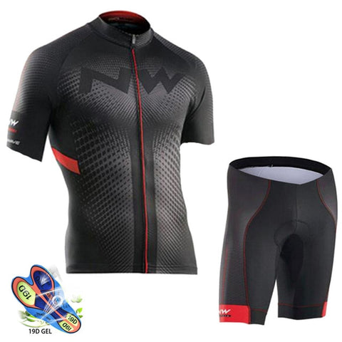 NW 2019 Summer Cycling Jersey Set Breathable Team Racing Sport Bicycle Jersey Mens Cycling Clothing Short Bike Jersey Northwave