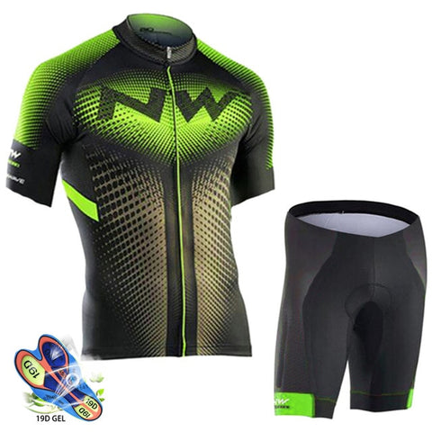 NW 2019 Summer Cycling Jersey Set Breathable Team Racing Sport Bicycle Jersey Mens Cycling Clothing Short Bike Jersey Northwave