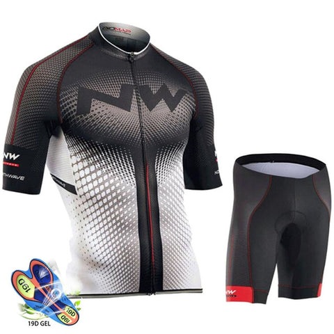 NW 2019 Summer Cycling Jersey Set Breathable Team Racing Sport Bicycle Jersey Mens Cycling Clothing Short Bike Jersey Northwave