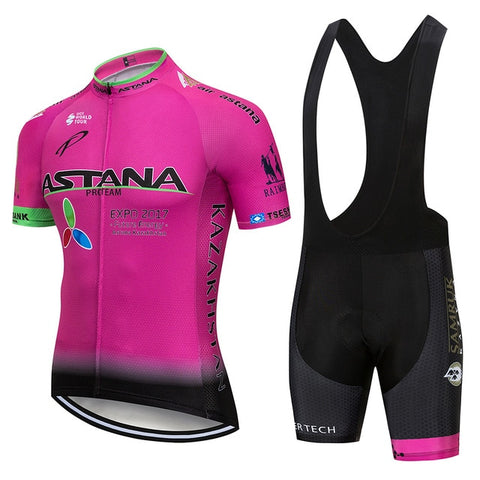 2019 Team ASTANA Cycling Clothing Set Mens Bicycle Maillot MTB Racing Ropa Ciclismo Summer Hombre Roupa Bike Jersey