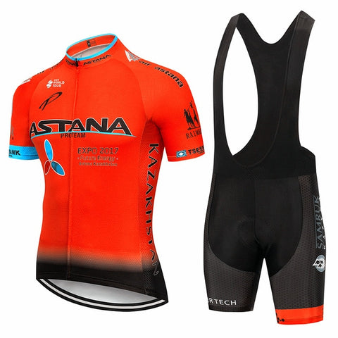 2019 Team ASTANA Cycling Clothing Set Mens Bicycle Maillot MTB Racing Ropa Ciclismo Summer Hombre Roupa Bike Jersey